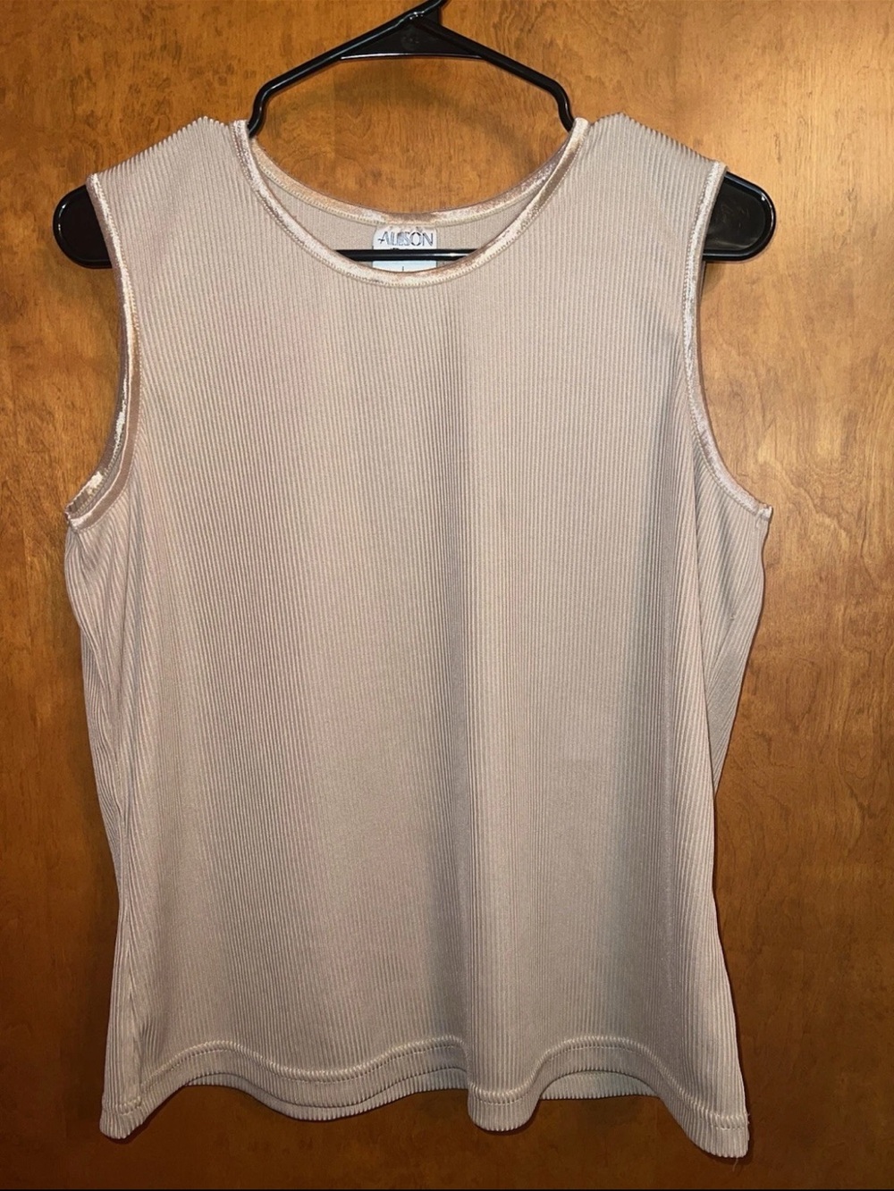 Allison Daley Ribbed Tank Top - Neutral Cream